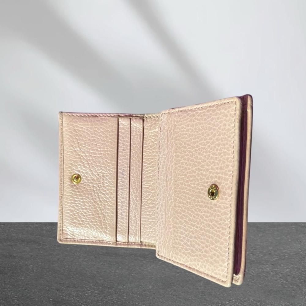 Authentic GUCCI GG PINK MARMONT GG LOGO SNAP WALLET - Picture 9 of 9